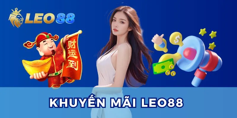 Khuyến mãi Leo88 thưởng lên đến 100% cho lần nạp đầu tiên.