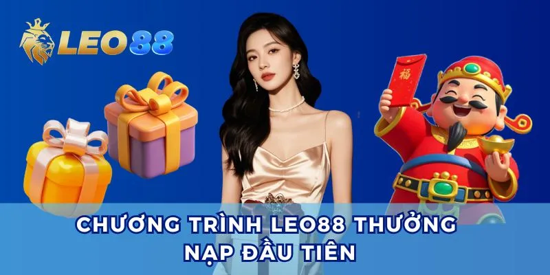 Khuyến mãi Leo88 thưởng lên đến 100% cho lần nạp đầu tiên.